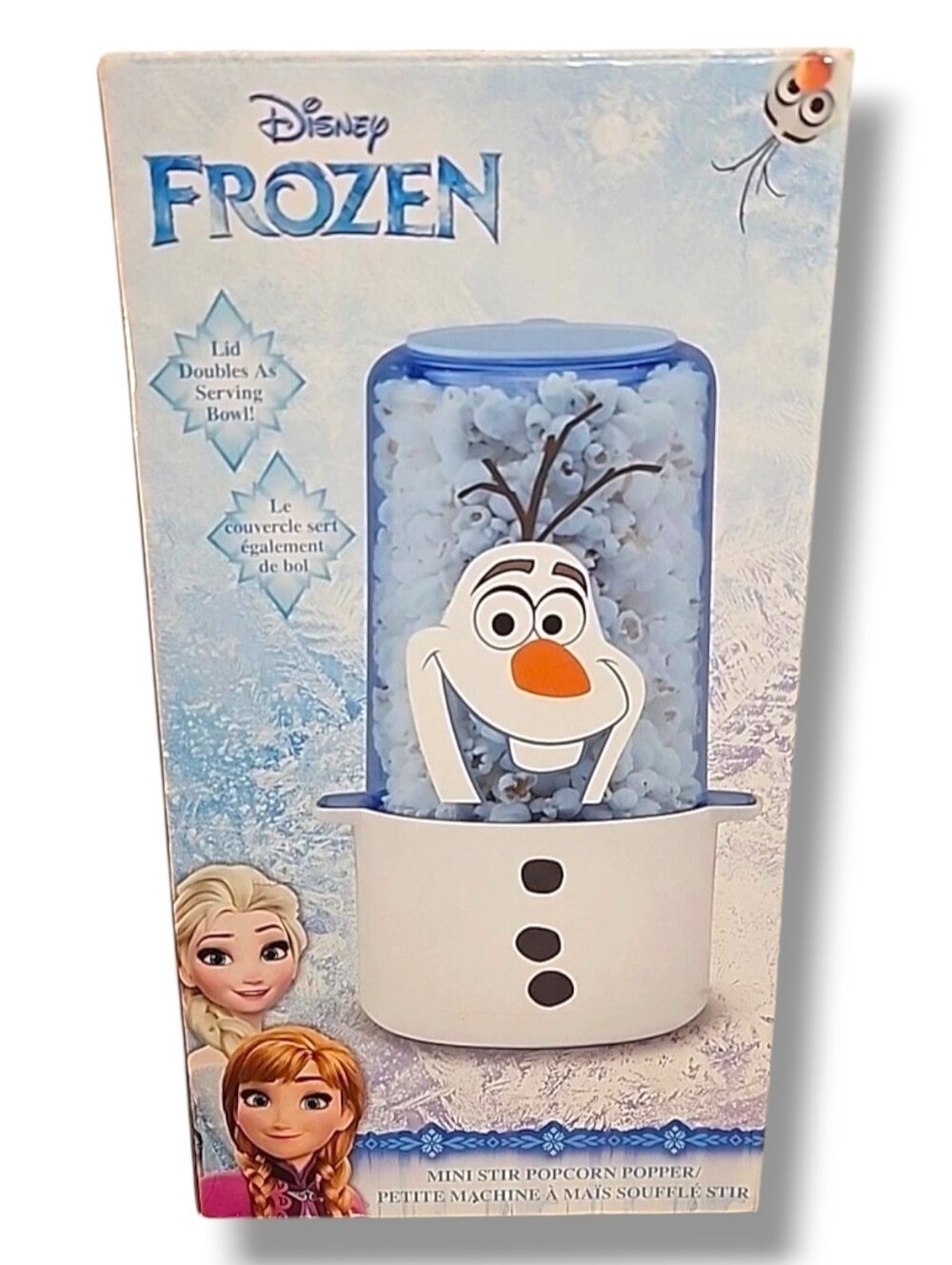 Disney Frozen ❄️ Mini Stir Popcorn Popper New In Box Lid Doubles As Serving Bowl